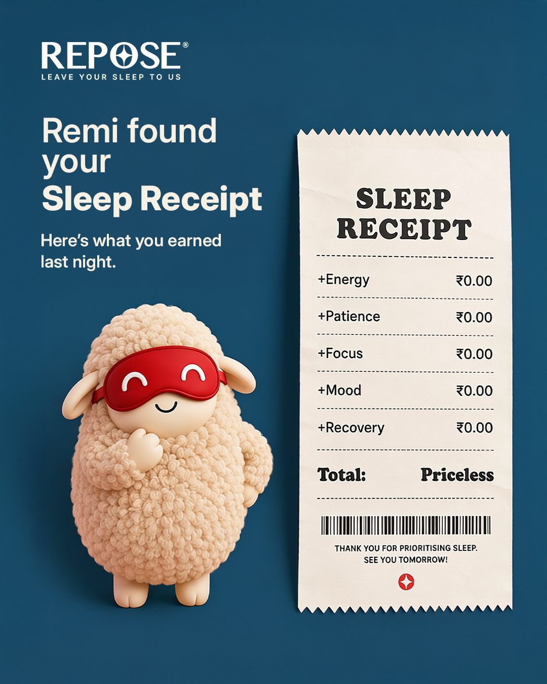 Repose: Sleep Receipt static